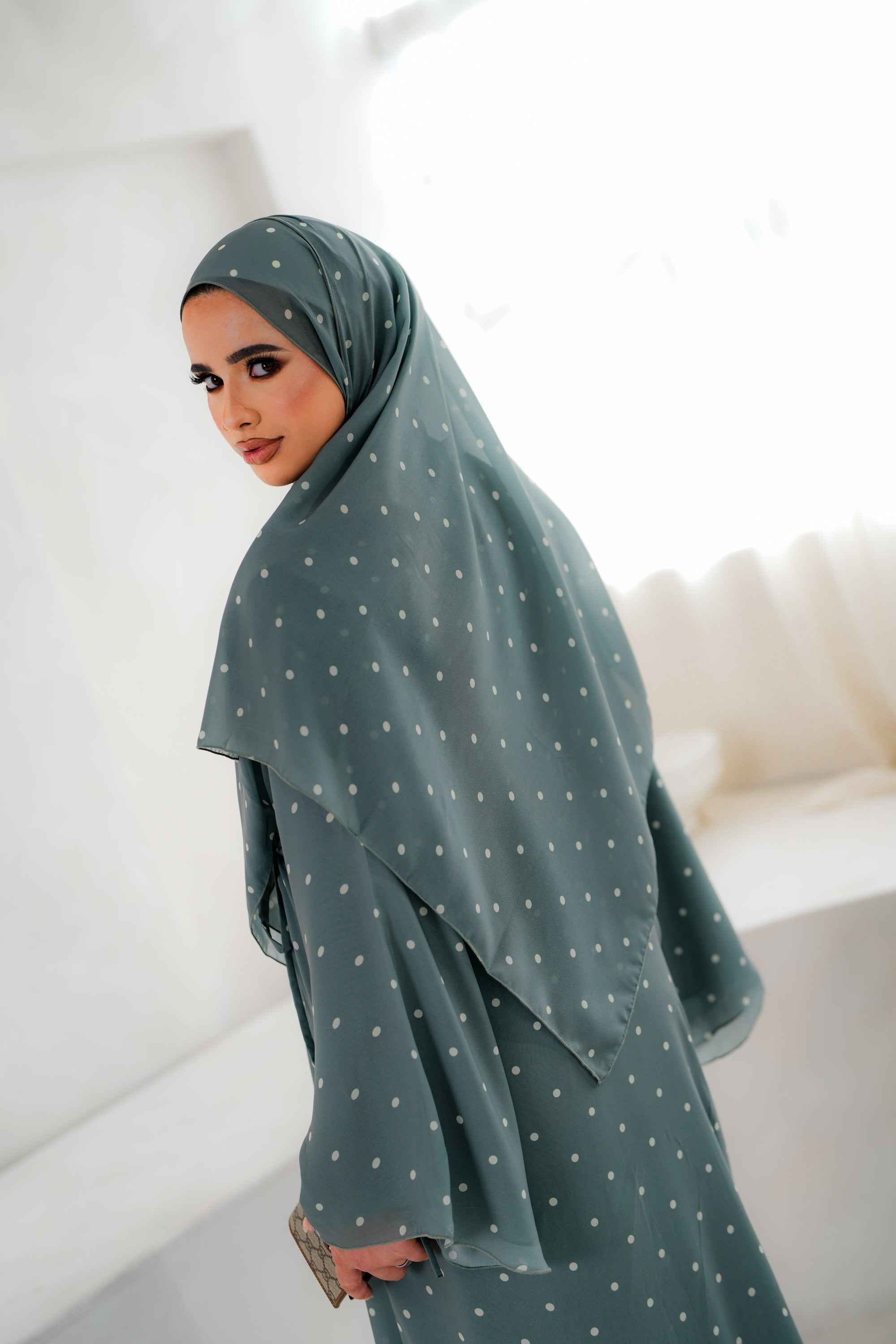 Sage Polka Dot