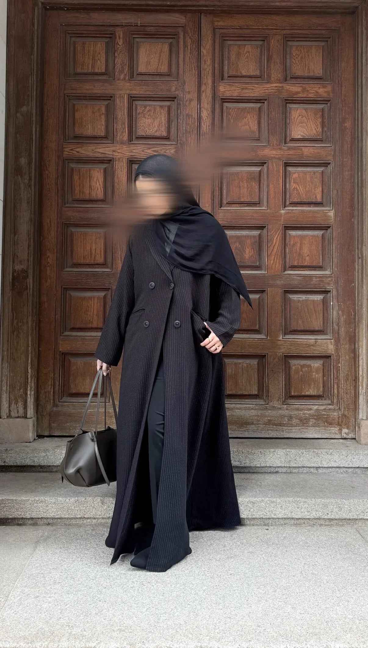 Elegant Black long lined blazer Abaya –Exclusive Collection / Premium Fabric / Limited Edition.