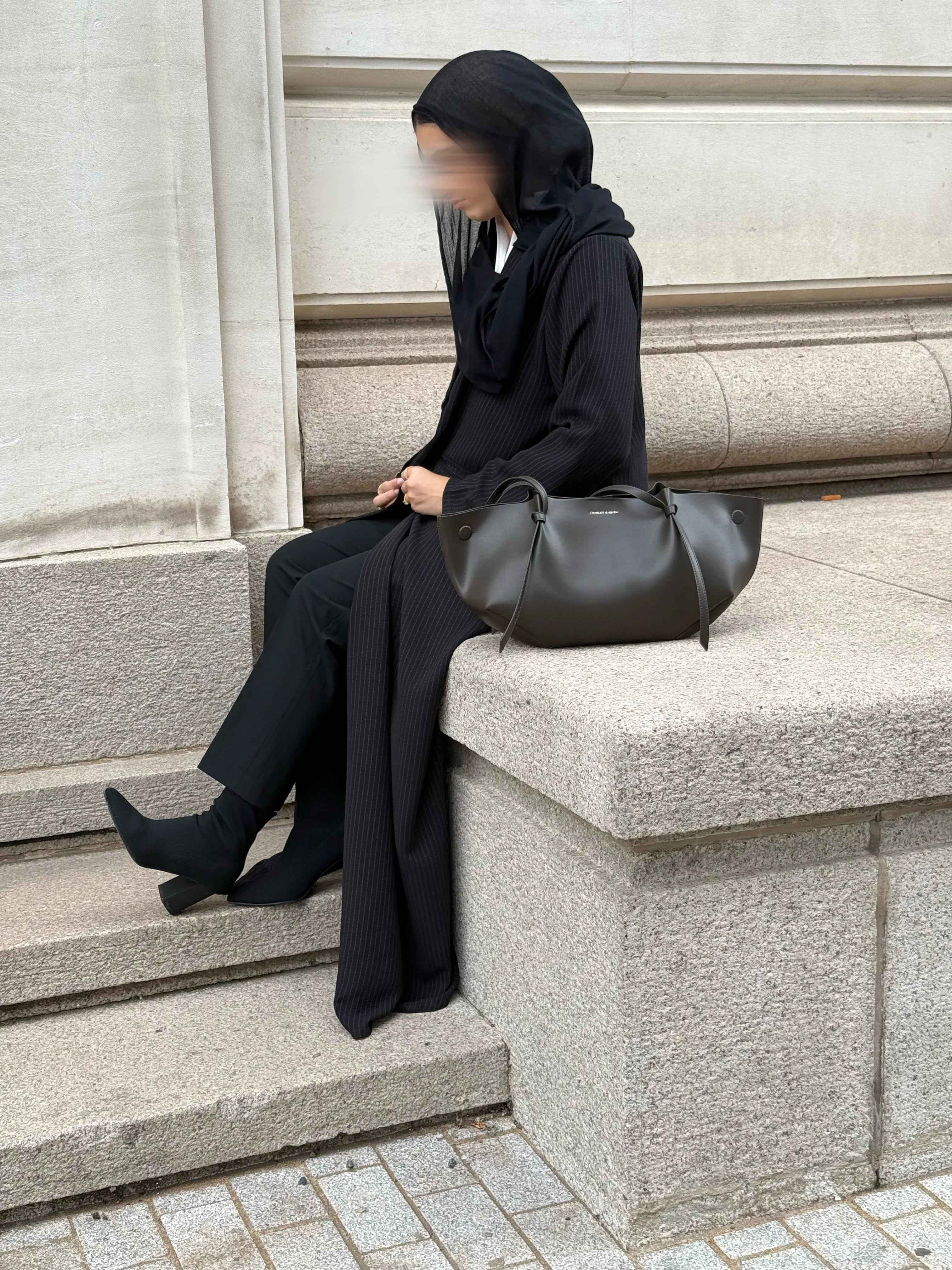 Elegant Black long lined blazer Abaya –Exclusive Collection / Premium Fabric / Limited Edition.