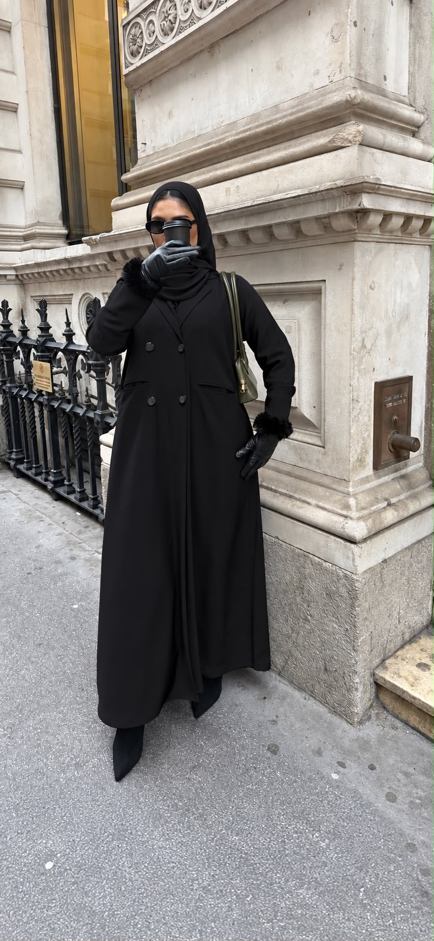 Noir Blazer Abaya |Matching Hijab