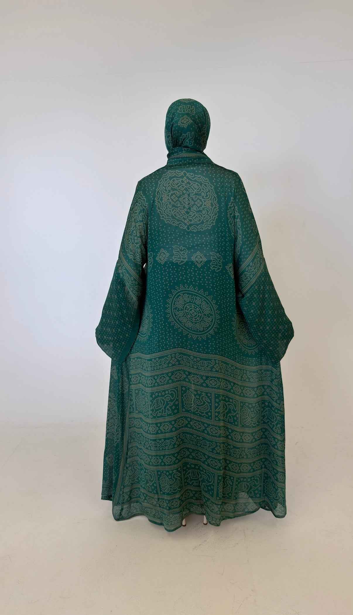 Sage Mosaic Abaya + Matching Hijab